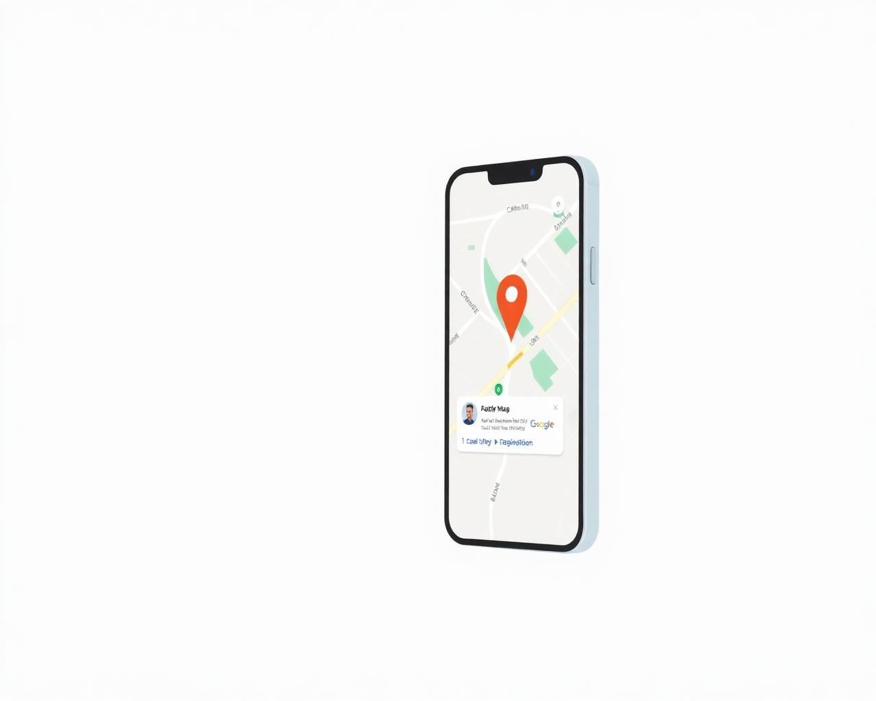 Telefono ekranas su Google žemėlapyje rodomu vietos verslu